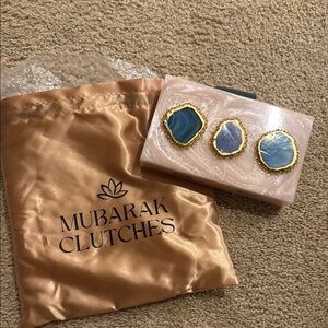 Blue and Gold Mubarak Clutch